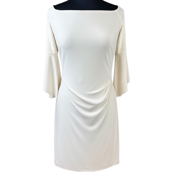 Ralph Lauren Cream Long Sleeve Dress - Picture 1 of 10
